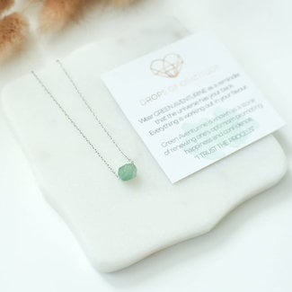 Drops Of Gratitude Green Aventurine Gemstone Necklace