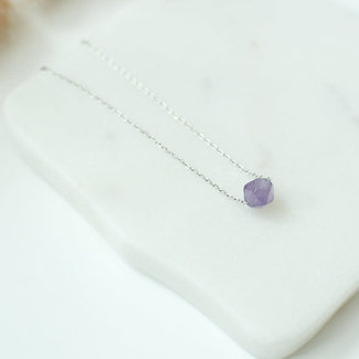 Drops Of Gratitude Amethyst Gemstone Necklace