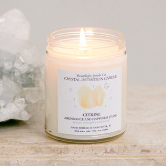 Moonlight Jewels Co. CRYSTAL INTENTION CANDLE - CITRINE