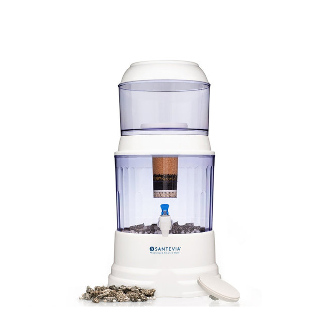 COUNTERTOP GRAVITY WATER SYSTEM WITH FLOURIDE FILTER
