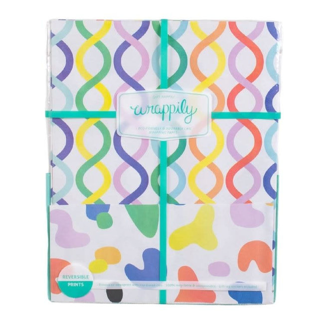 EVERYDAY ECO WRAPPING PAPER - BLOBS + SPIRALS