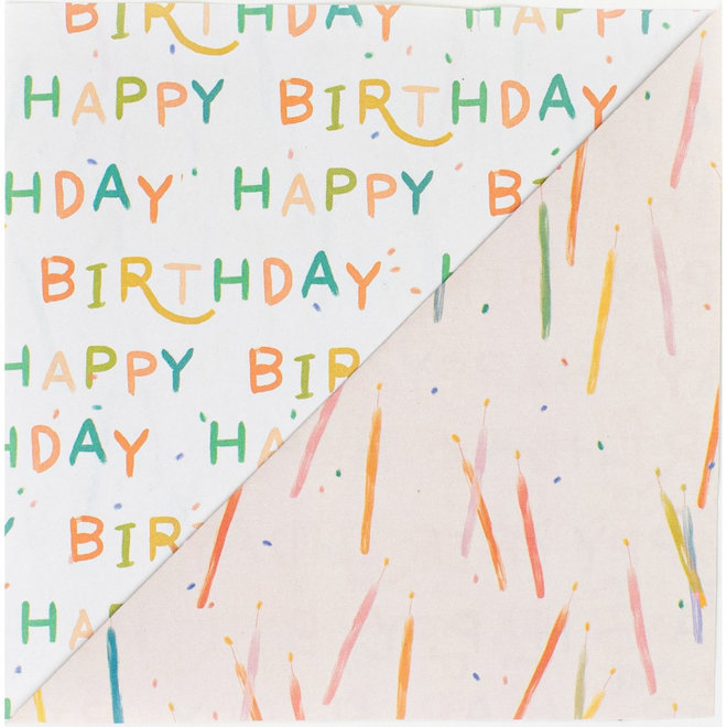 EVERYDAY ECO WRAPPING PAPER - CANDLES HAPPY BIRTHDAY