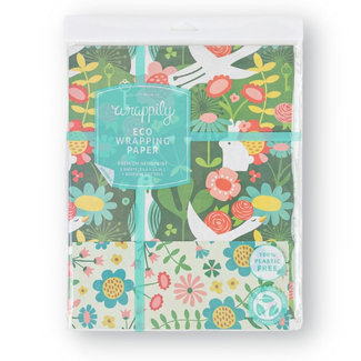 Wrappily Eco Gift Wrap Co. EVERYDAY ECO WRAPPING PAPER - ENCHANTED GARDEN
