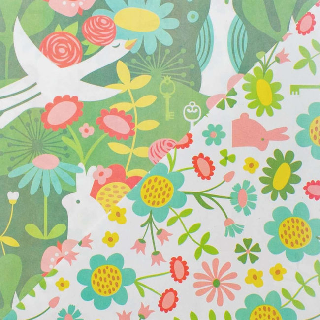 Everyday Eco Wrapping Paper Enchanted Garden Carbon Environmental