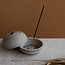 RIBBED INCENSE HOLDER - STONE