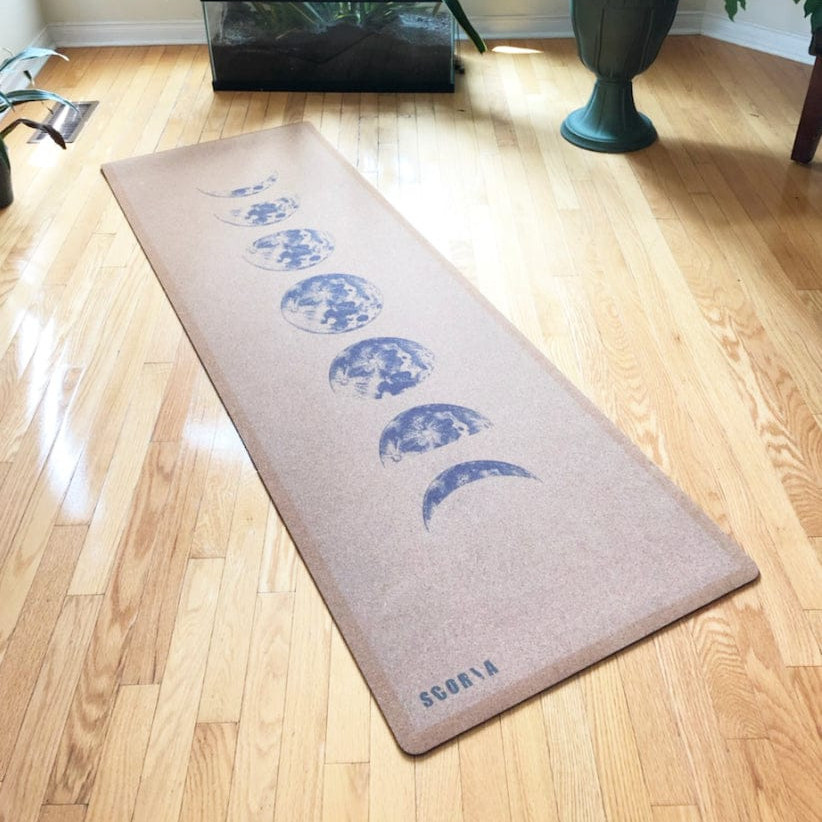 Moon Phases Cork Yoga Mat Carbon Environmental Boutique Eco