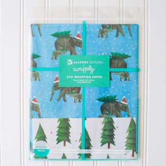 Wrappily Eco Gift Wrap Co. Elephant Tree Holiday Eco Wrapping Paper