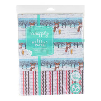 Wrappily Eco Gift Wrap Co. Knits 'n Kitty Holiday Eco Wrapping Paper