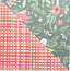 HOLIDAY ECO WRAPPING PAPER - WINTER FLORAL + RED HOMESPUN PLAID