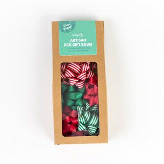 Wrappily Eco Gift Wrap Co. Eco Gift Bows Christmas Colours Mix