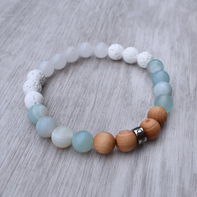 Ocean Dreams White Lava Stone Diffuser Bracelet