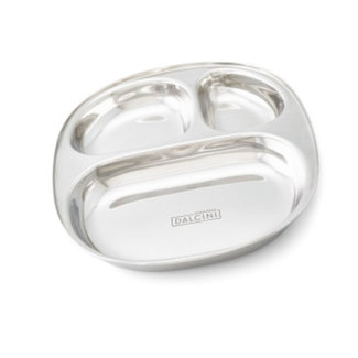 Dalcini Stainless 3-Section Oval Plate