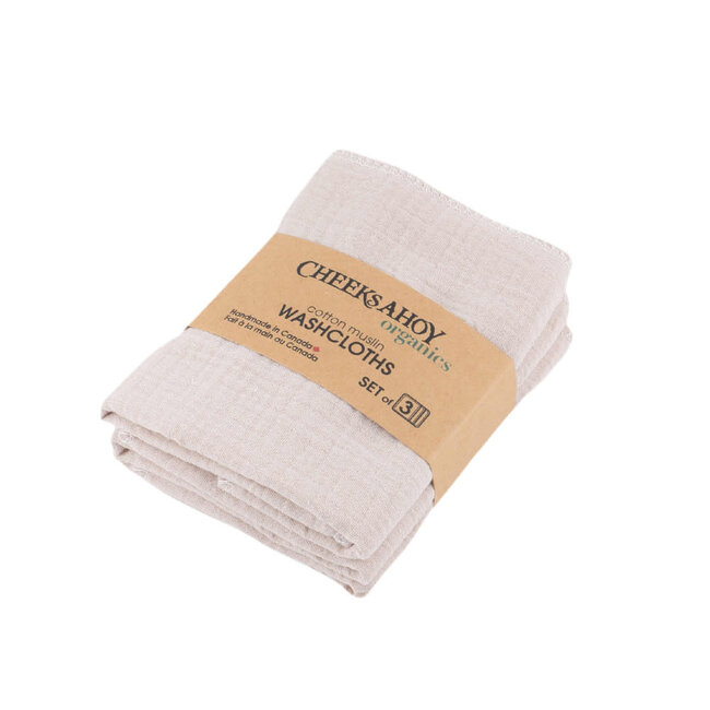 Organic Cotton Muslin Washcloth