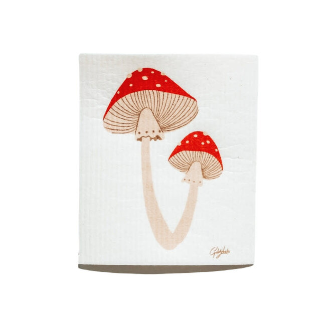 Mushrooms Swedish Dishcloth