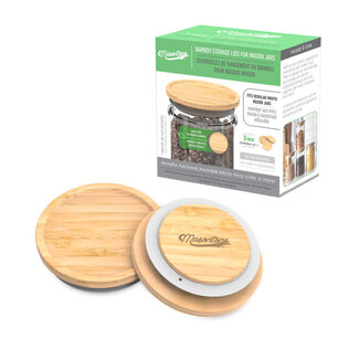 Masontops Timber Top Bamboo Mason Jar Lids