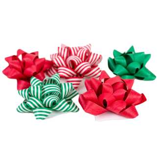 Wrappily Eco Gift Wrap Co. Christmas Mix Natural Cotton Ribbon Bows