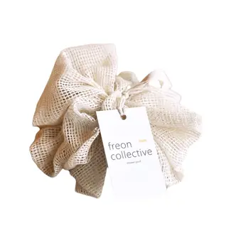Freon Collective Organic Cotton Shower Pouf
