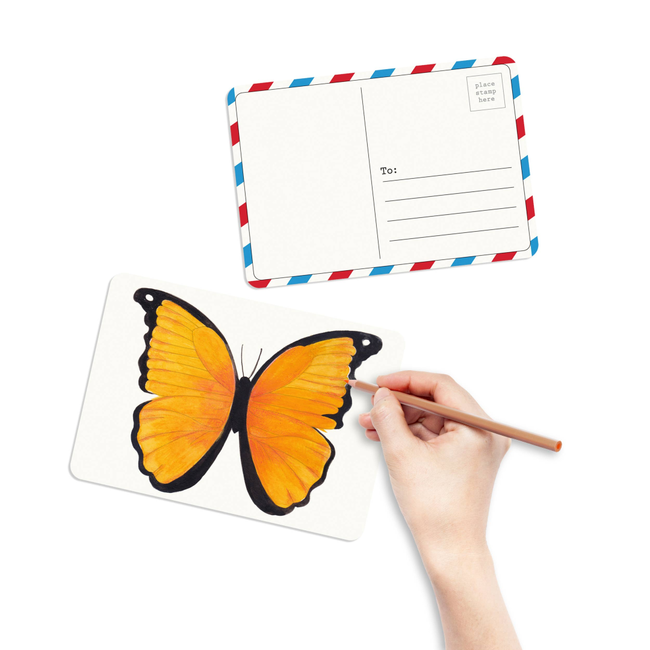 Elsewhere Coloring Postcards | 30-Card Art Set in Tin - Carbon Boutique