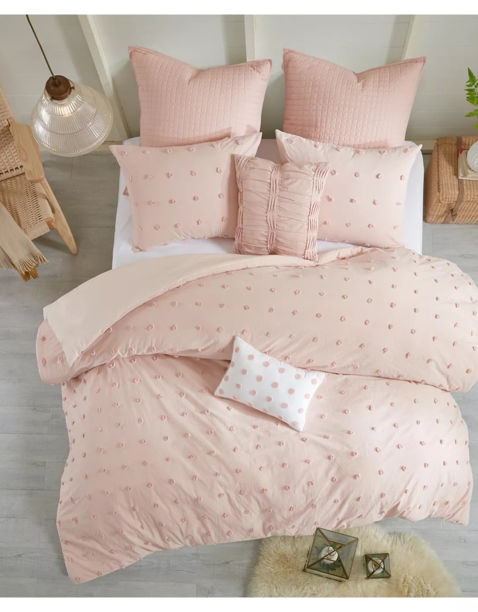 Urban Habitat Kids Cloud Printed Duvet Cover Set - 5 Piece, Full/Queen, 100% Cotton, Blue
