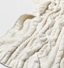 Threshold Cable Knit Throw Chenille - Cream