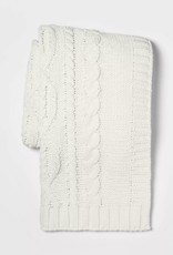 Threshold Cable Knit Throw Chenille - Cream