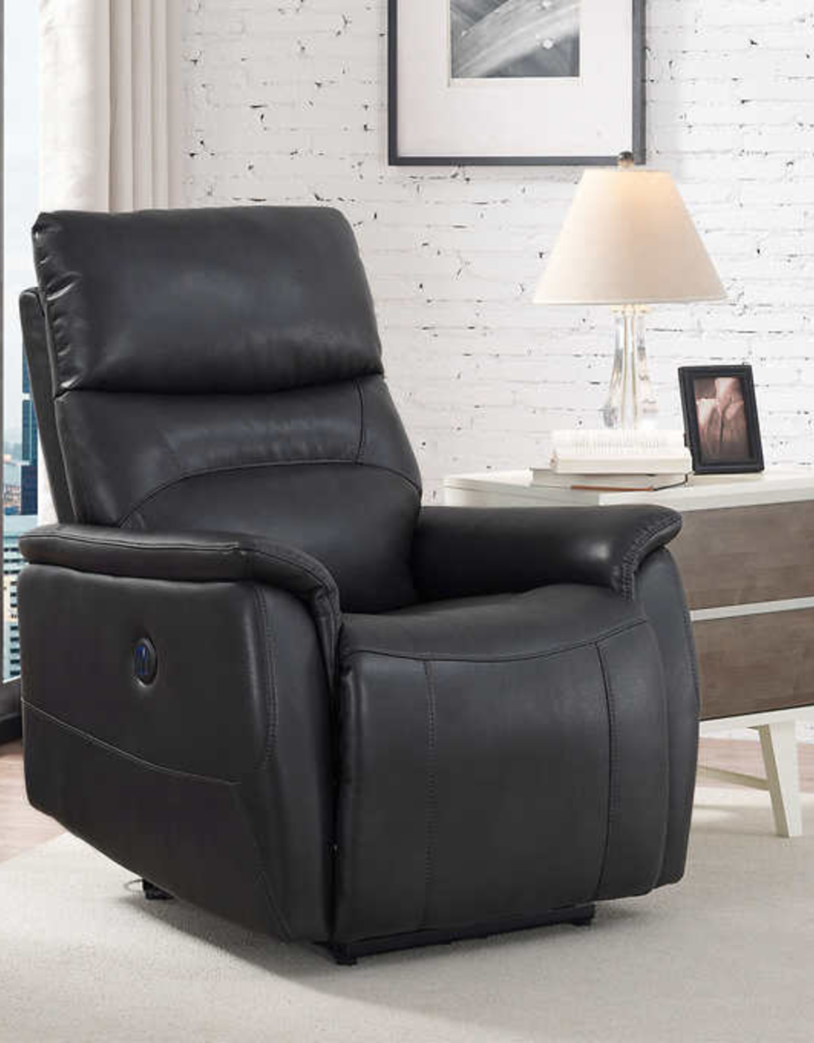 Pulaski Black Leather Power Recliner