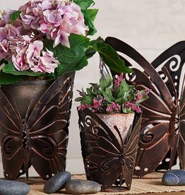 Set of 3 Metal Butterfly Holders by Valerie