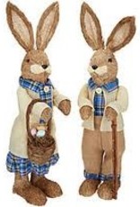 Sisal Bunny Couple in Outfits Blue Plaid