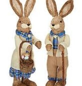 Sisal Bunny Couple in Outfits Blue Plaid