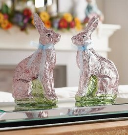 Set of (2) 9" Foil Wrapped Bunnies by Valerie