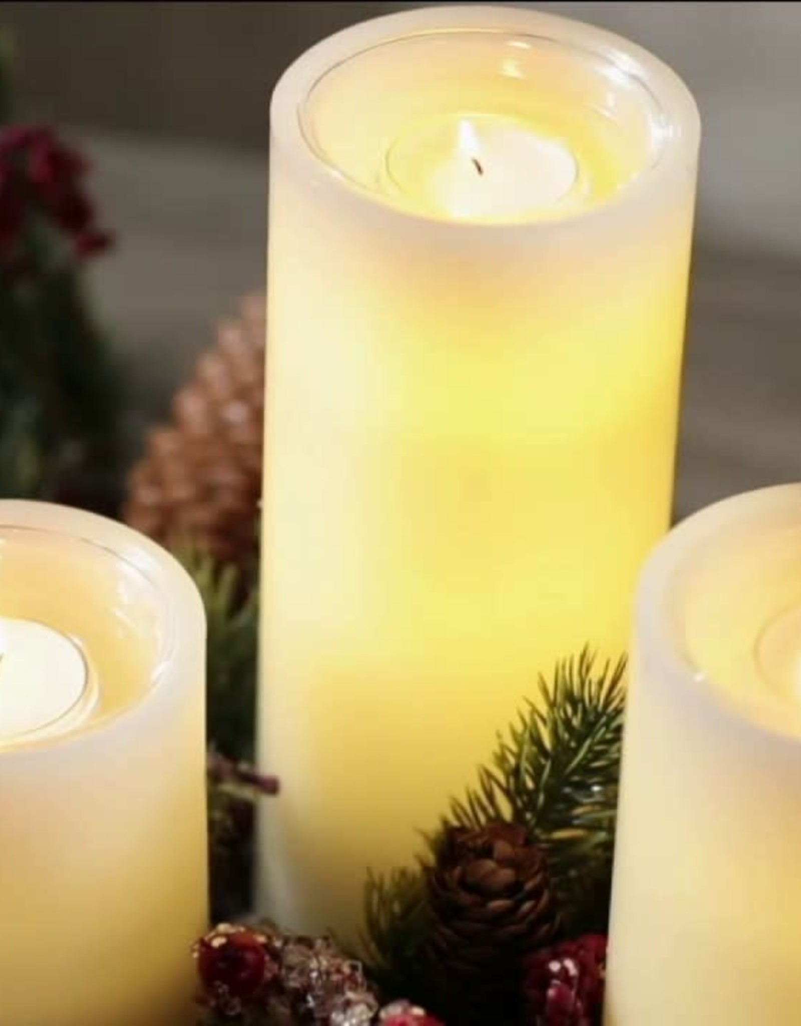 Dual Flame Wax Pillar Candle by Ellen DeGeneres