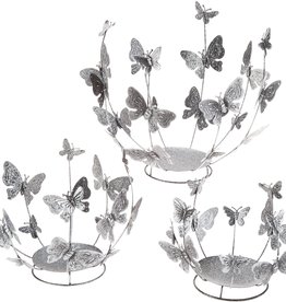 Set of 3 Graduated Butterfly Sphere Holders by Valerie