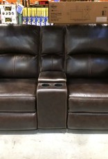 New Leather Power Recliner Love seat with USB and Drink Holders