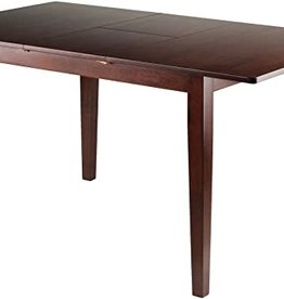 Winsome Anna Brown Walnut Extension Dining Room Table