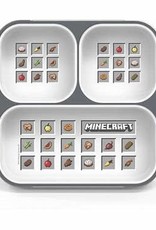 Minecraft 3 section stackable lunch kit w/ lock tight lid