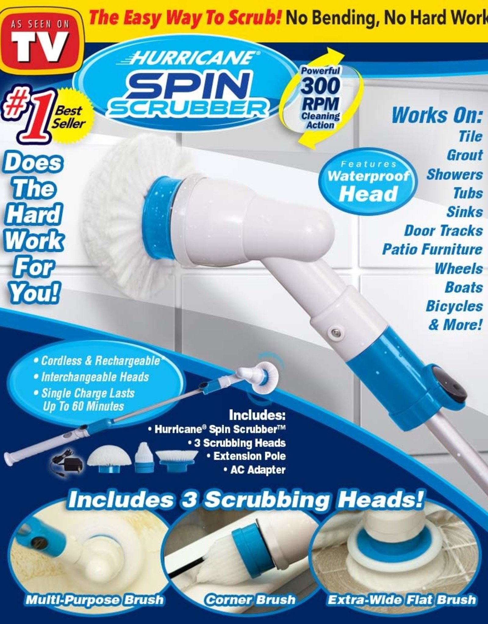 Hurricane Spin Scrubber - As Seen on TV - How to use! 