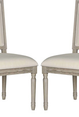 Safavieh set - wood upholstered chairs