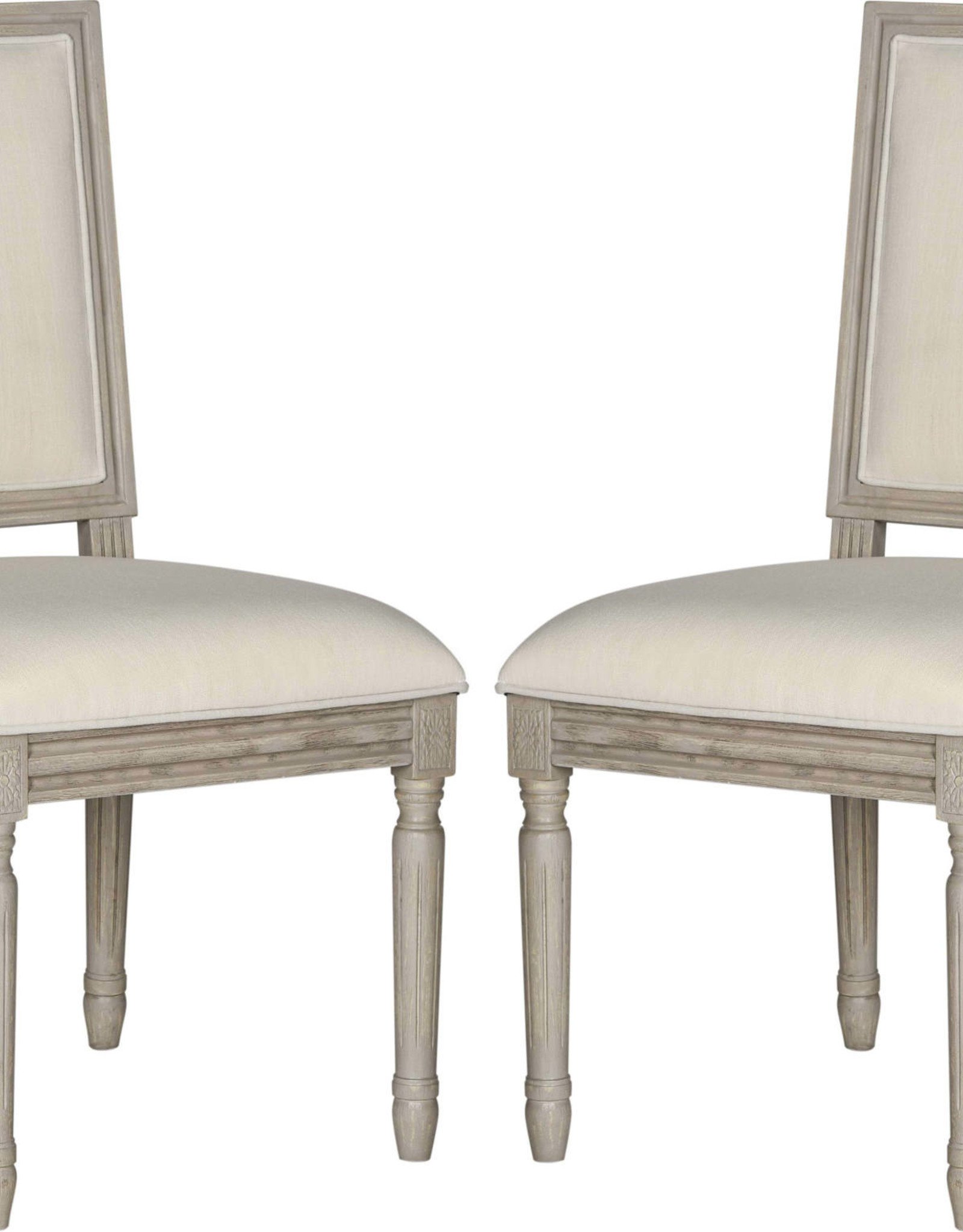 Safavieh set - wood upholstered chairs