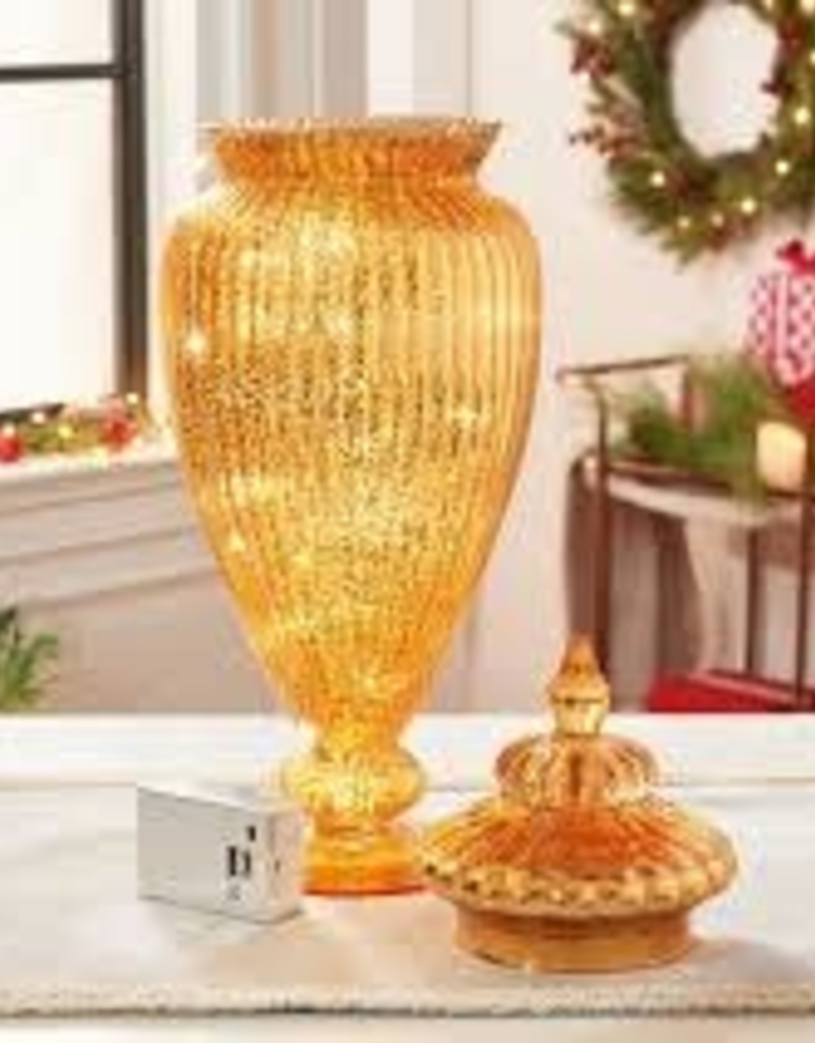 20" Illuminated Mercury Glass Apothecary Jar