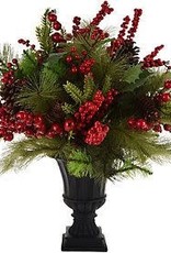 20" Pine and Berries in Base Christmas Arrangement