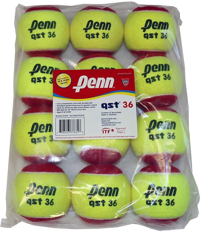 Head/Penn Penn QST 36 Red/Yellow 12 Pack