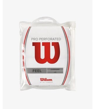 Wilson Pro Overgrip Perforated White 12 Pack