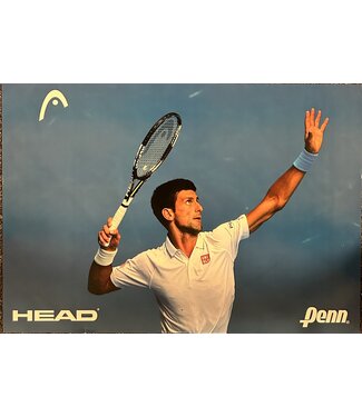 Head/Penn Poster 3-6: Djokovic (front)/Sharapova (back) 2-sided (23.5"x16.5")