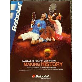 Babolat Poster 1-2: 2011 Roland Garros Nadal / Li Na  (23.5"x31.5")