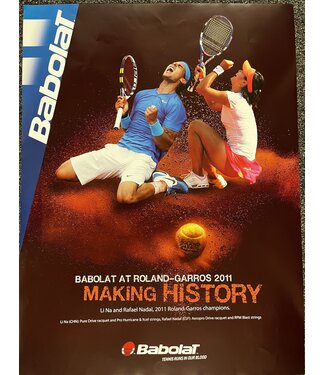 Babolat Poster 1-2: 2011 Roland Garros Nadal / Li Na  (23.5"x31.5")