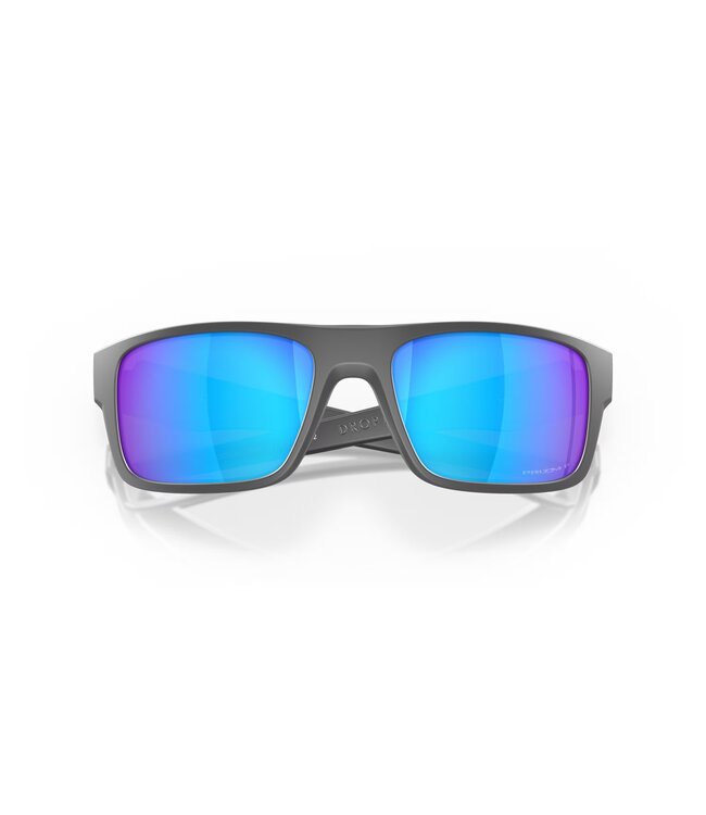 Oakley Drop Point Sunglasses (Matte Dark Grey Frame) - Prizm Sapphire Polarized Lenses