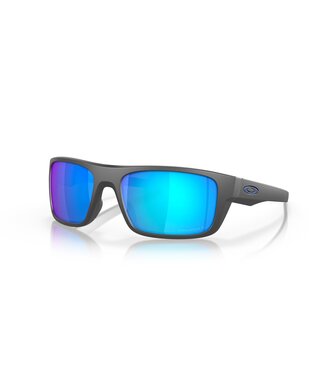 Oakley Drop Point Sunglasses (Matte Dark Grey Frame) - Prizm Sapphire Polarized Lenses