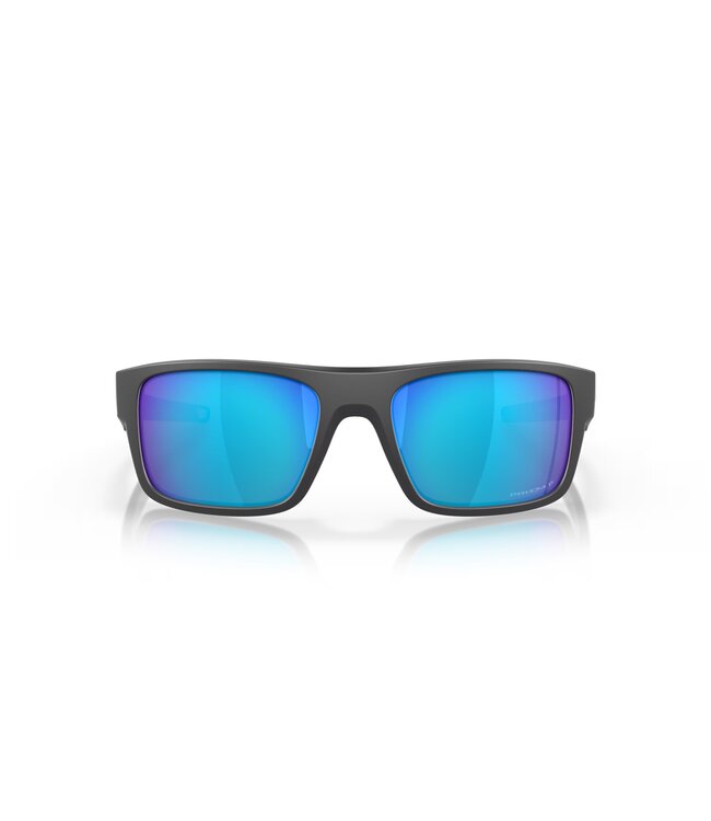 Oakley Drop Point Sunglasses (Matte Dark Grey Frame) - Prizm Sapphire Polarized Lenses