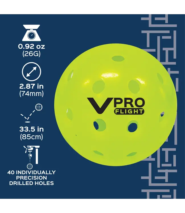 Vulcan Pro Flight Outdoor Pickleball 3 Pack