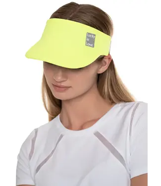 Lucky In Love Lucky Logo Stretch Visor NYellow